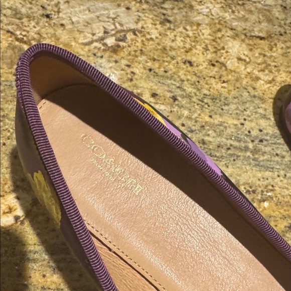 Coach Lara Flat ballet shoe in a purple floral print size 8B NWOT - Picture 10 of 11